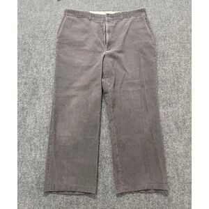 VTG Haggar Pants Men's 36x28 Corduroy Stained 100% Cotton Casual Gray